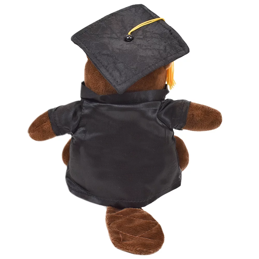 Graduation Plush - 6" Bizzie Beaver w/Gown & Cap