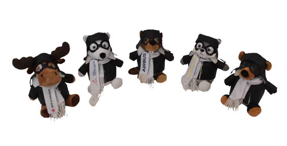 Mini Me Poudre Ours Polaire de 6" avec Tenue de Pilote