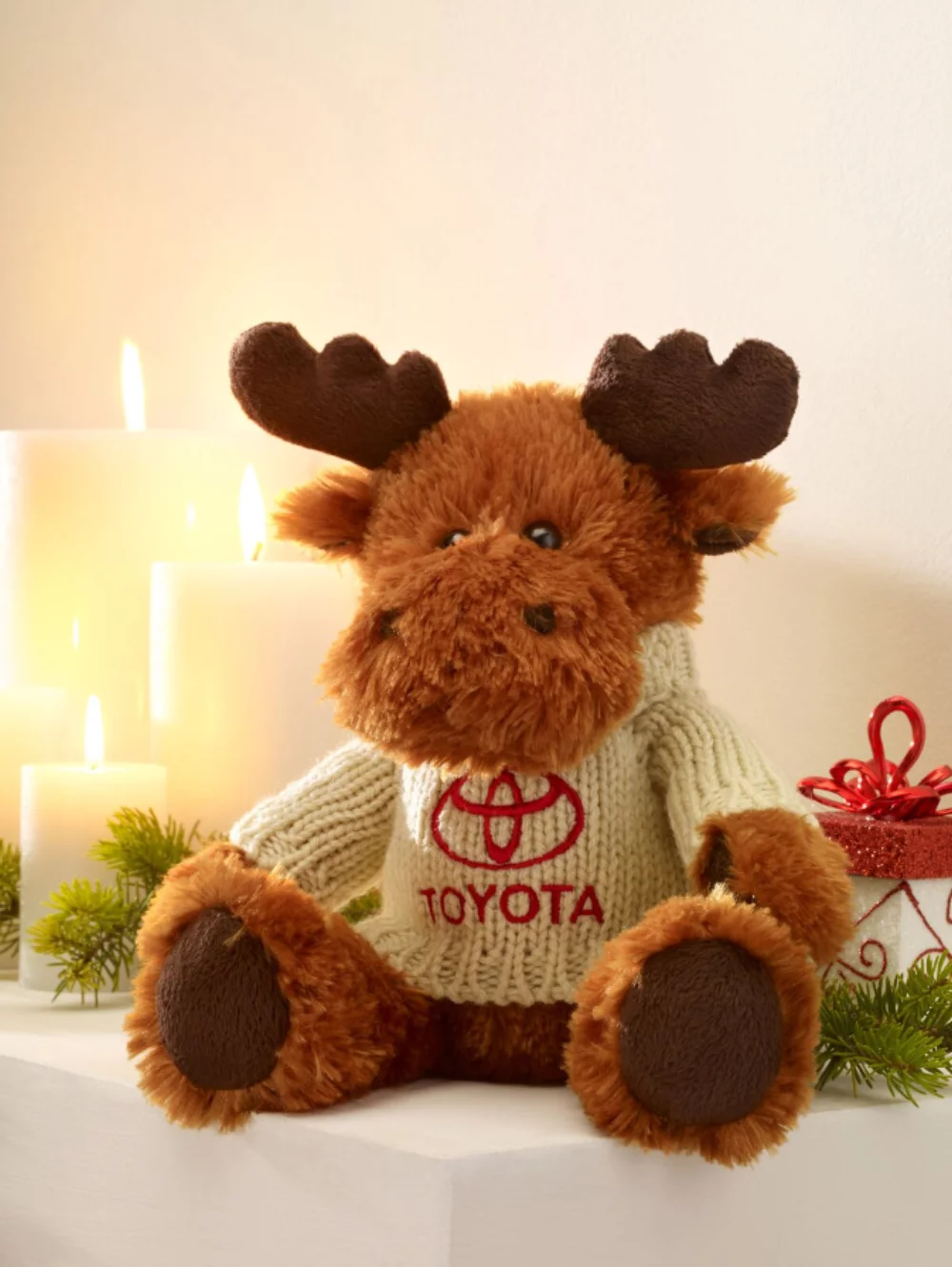 11" Morris Moose w/Hand Knit Embroidered Sweater