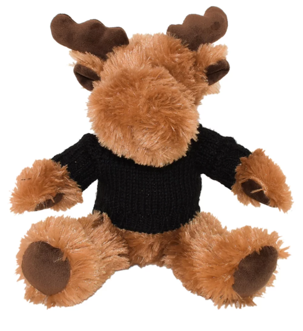 11" Morris Moose w/Hand Knit Embroidered Sweater