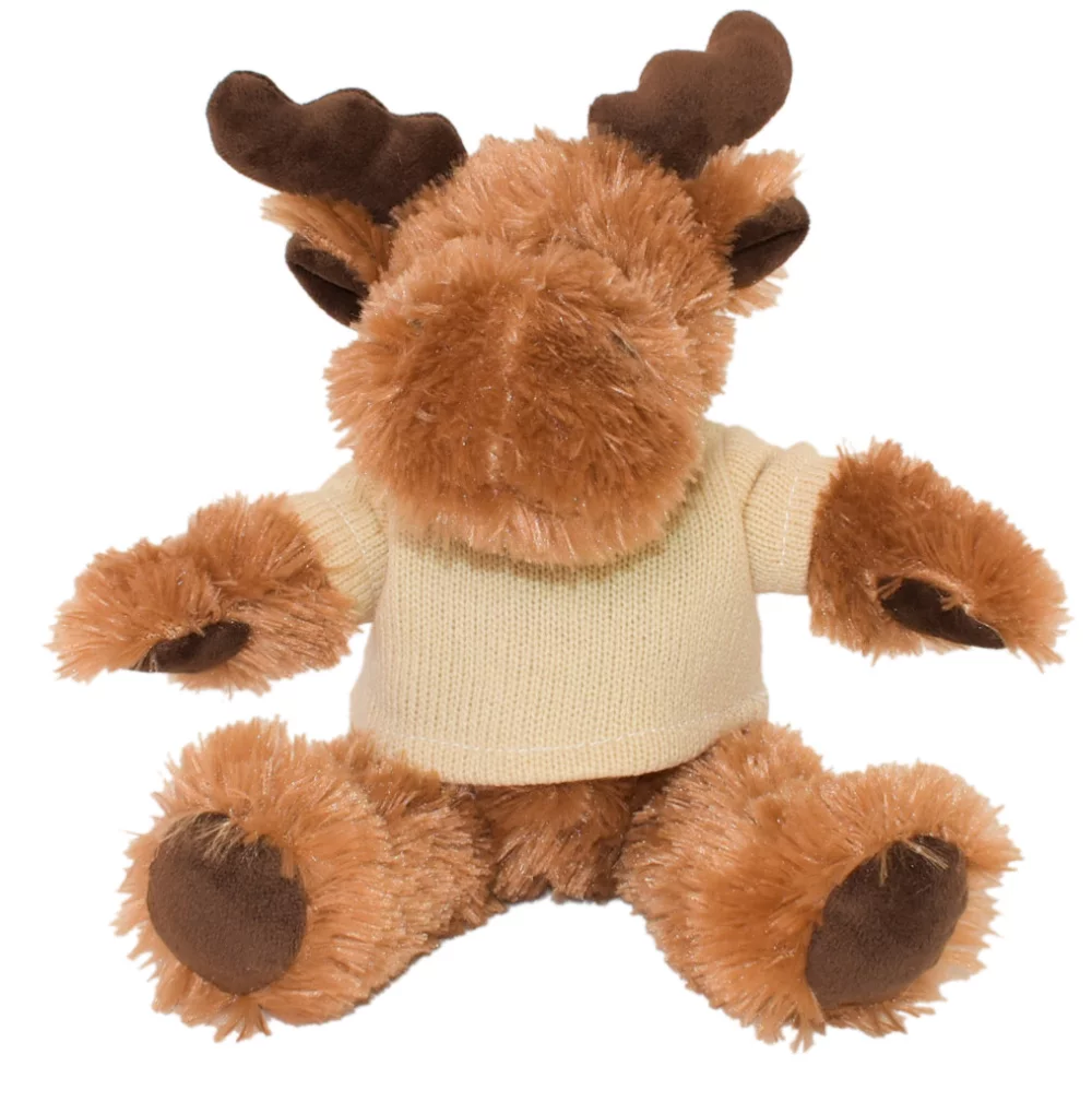11" Morris Moose avec pull en tricot machine brodé