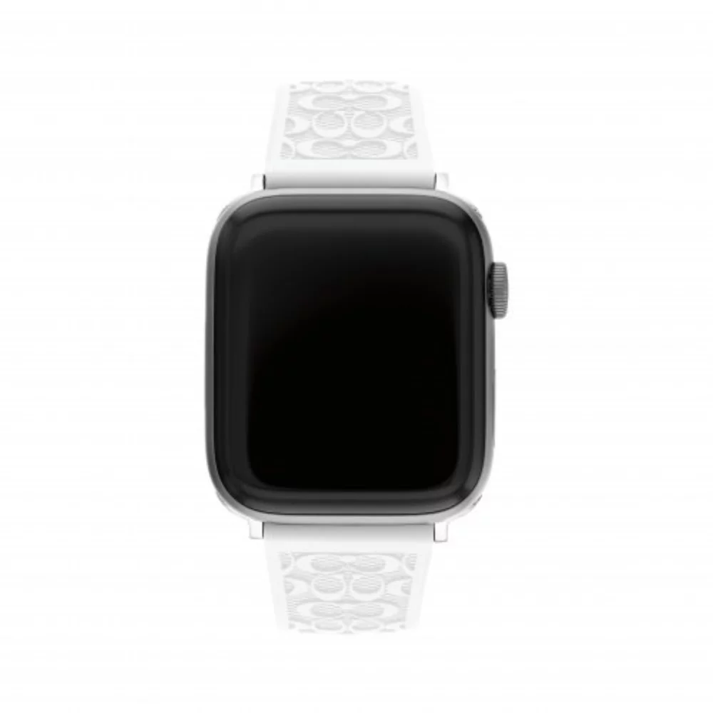 Bracelet pour Apple Watch® de 42mm, 44mm et 45mm - Blanc, acier inoxydable
