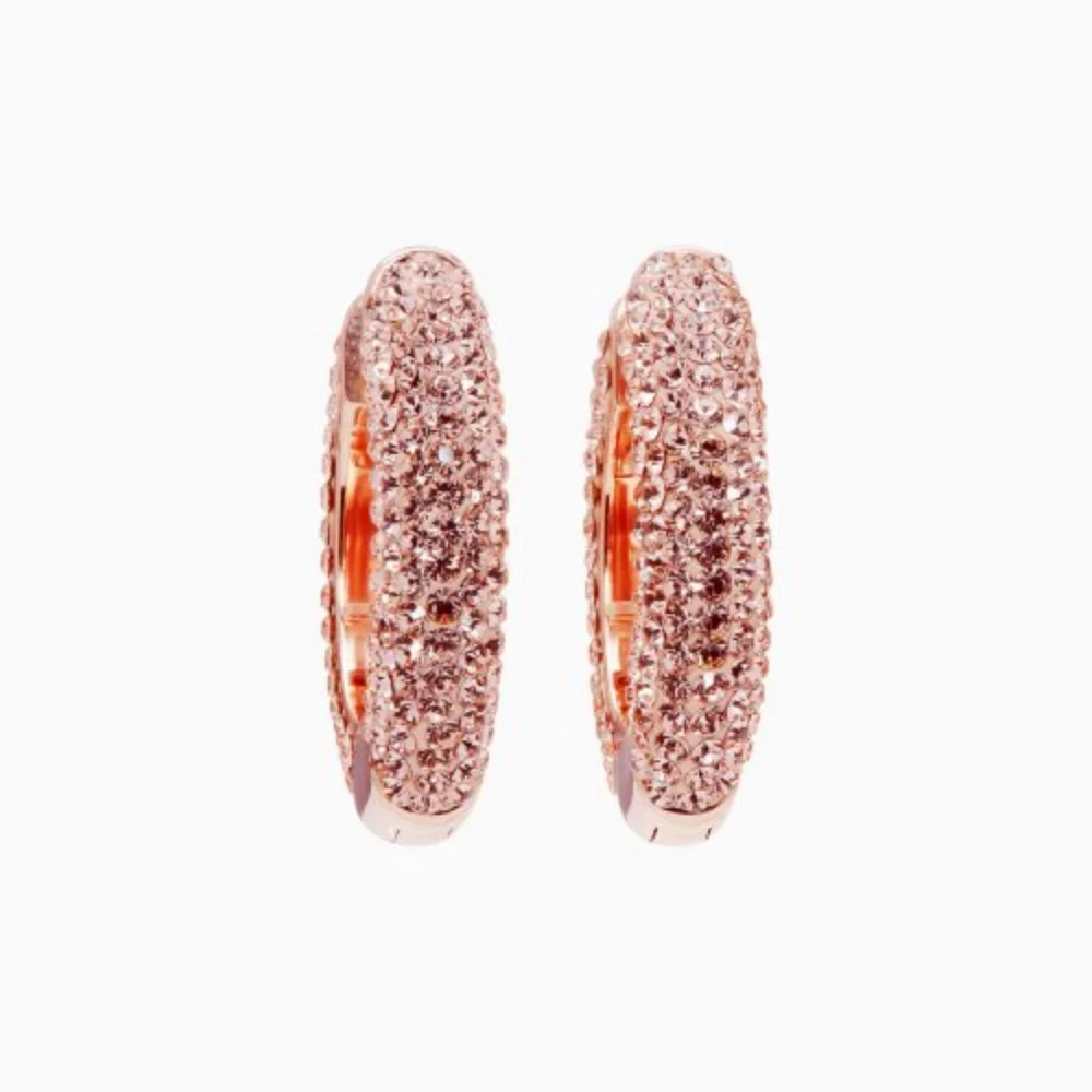 Sparkle Hoops — Medium - Rose Gold