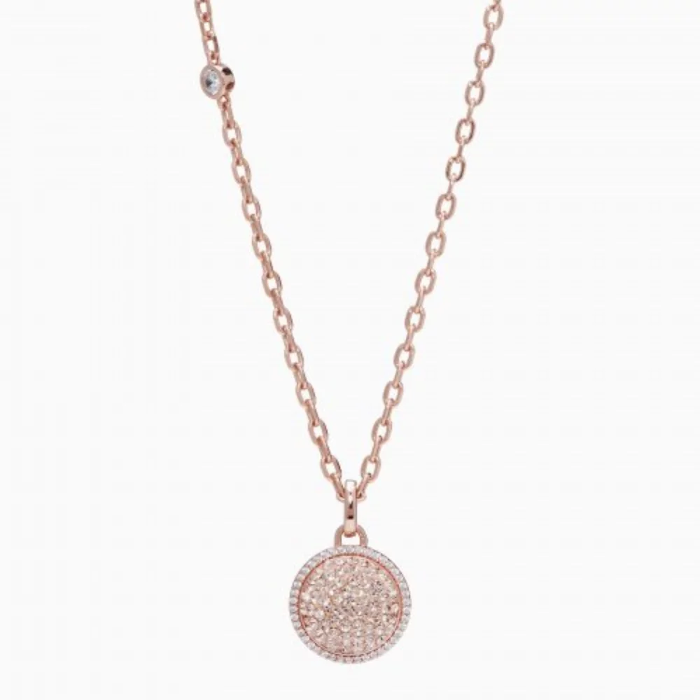 Sparkle Ball Halo Necklace - Rose Gold