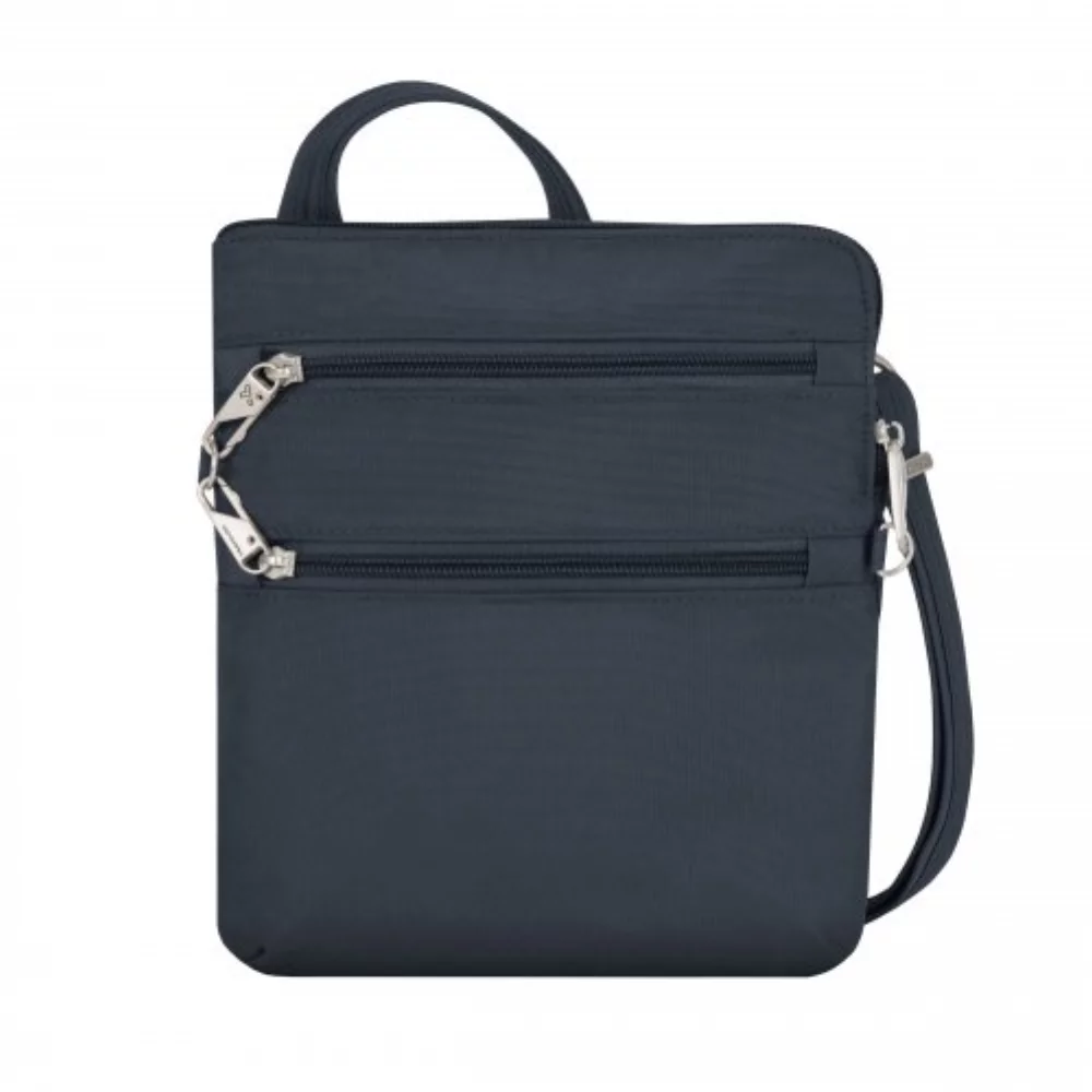 Anti-Theft Classic Slim Double Zip Crossbody - Midnight