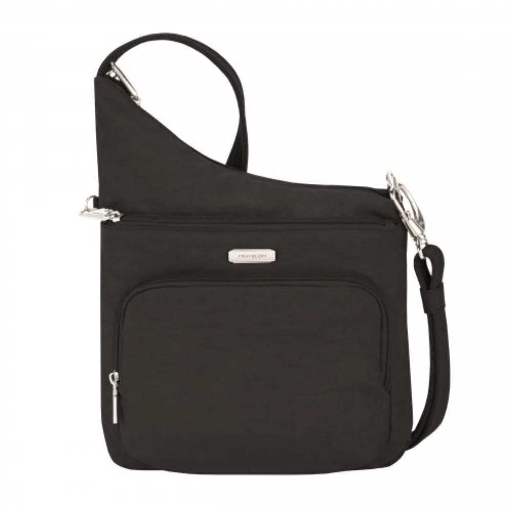 Anti-Theft Essentials North/South Asymmetric Crossbody - Black