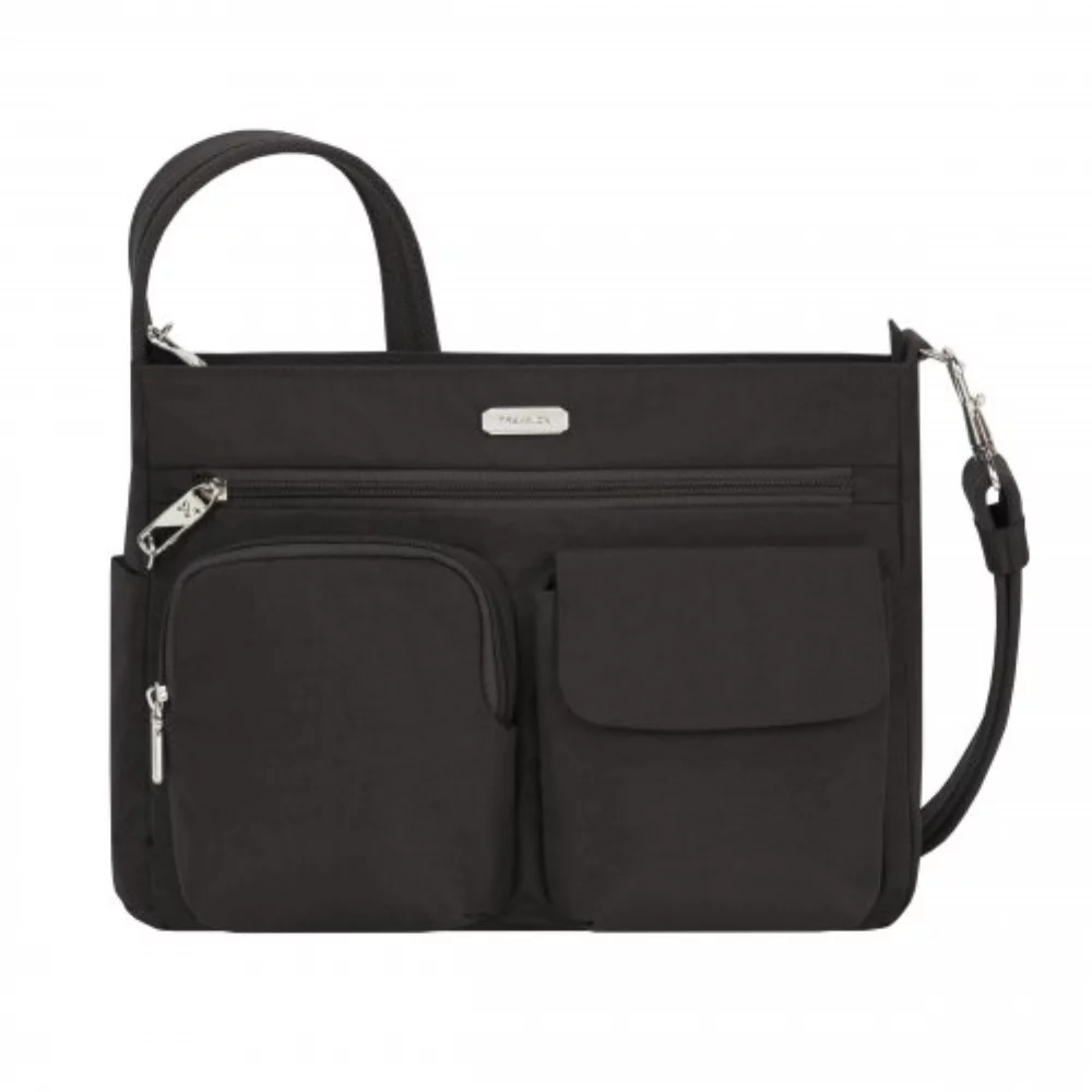 Sac bandoulière essentiel anti-vol - Noir