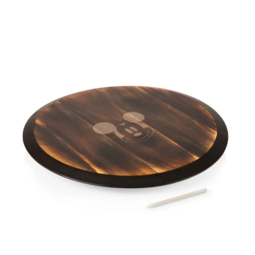 Mickey Mouse - Lazy Susan Serving Tray - Fire Acacia Wood