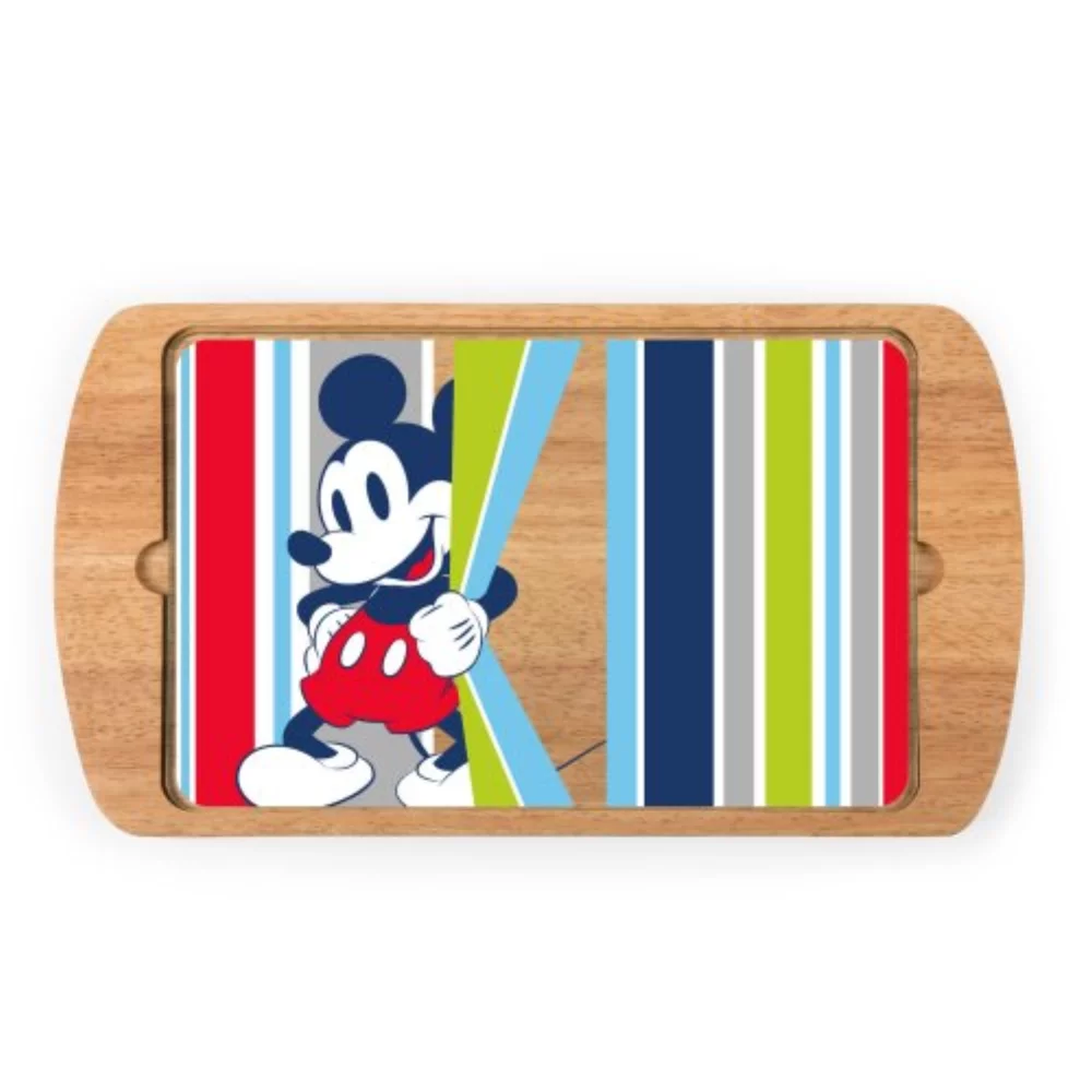 Mickey Mouse - Plateau de service en verre pour plateau en bois de parawood