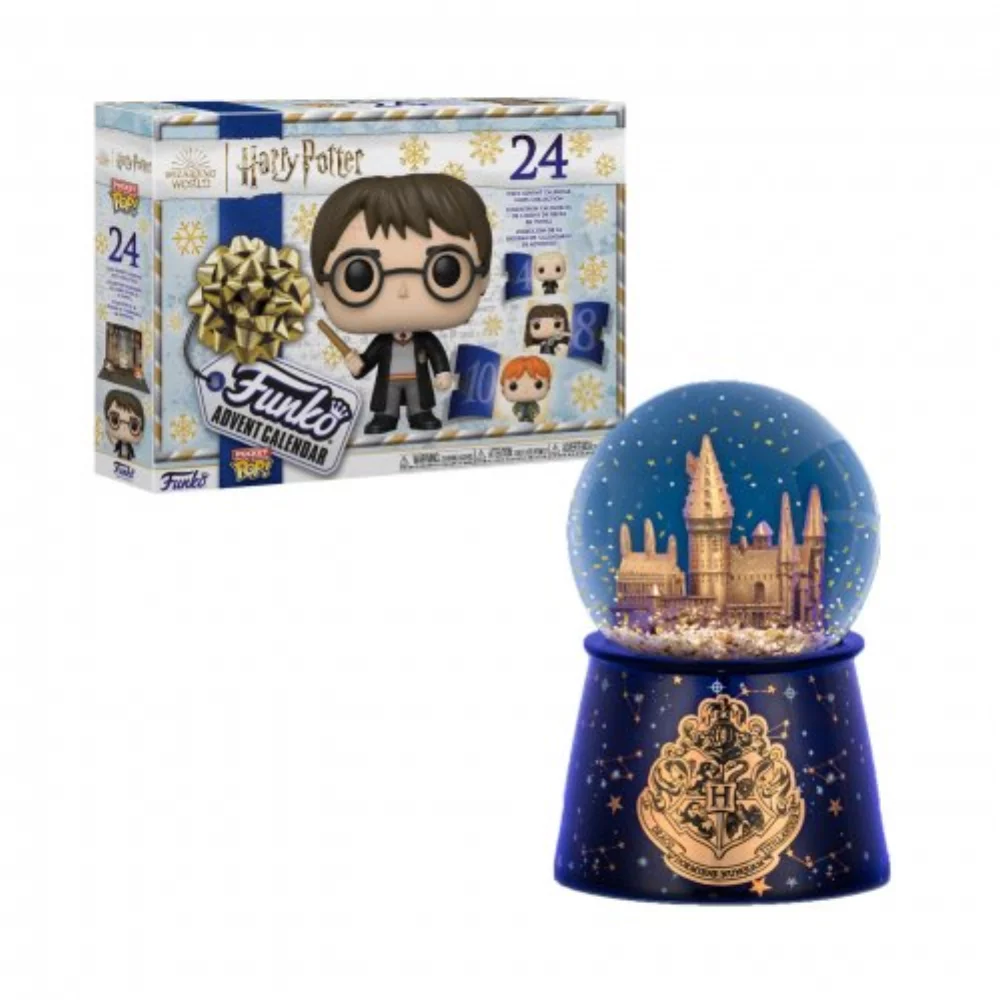 Harry Potter Bundle 6 - Hogwarts Snow Globe Jewelry Candle and Funko POP! Advent Calendar - Multi