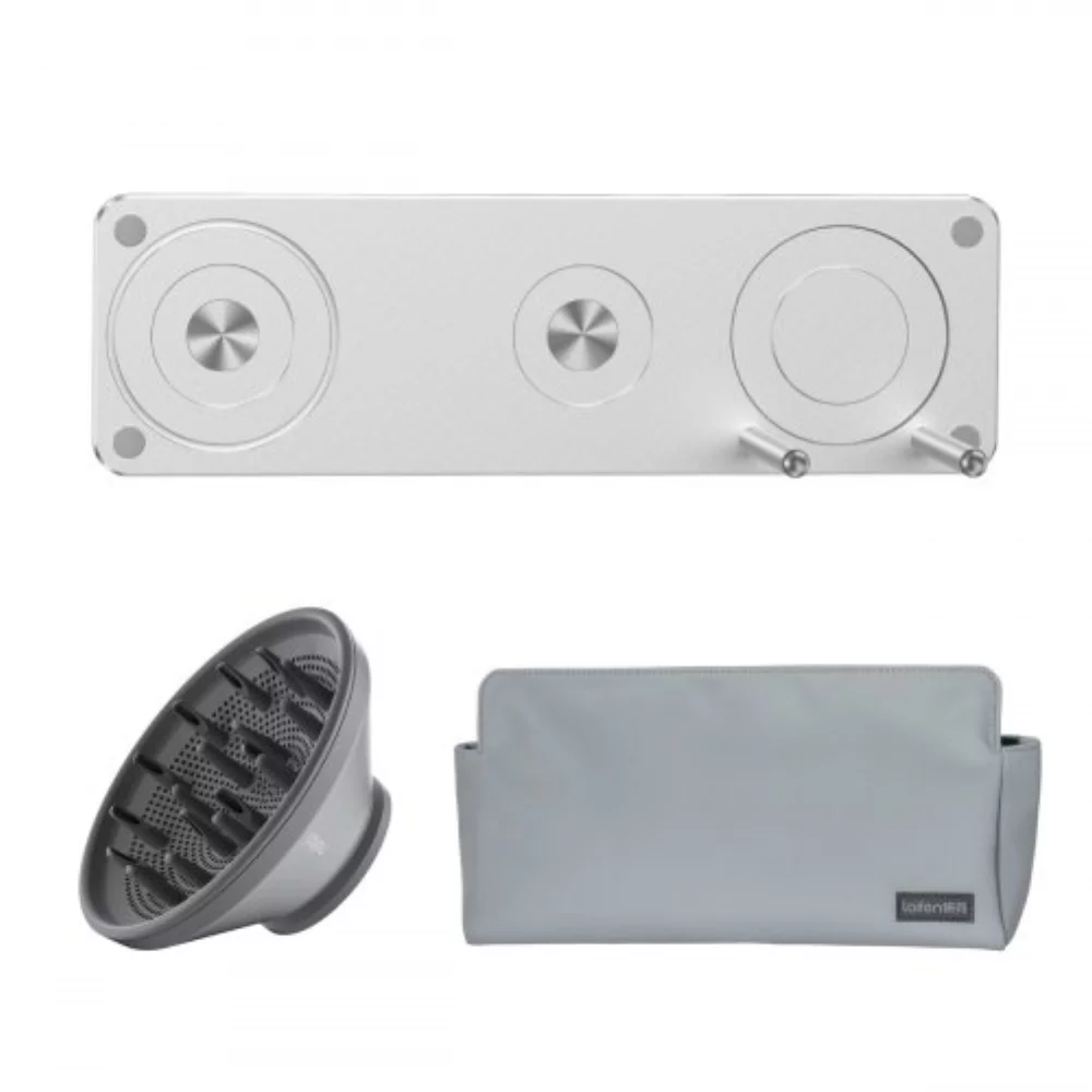 Kit d'accessoires pour sèche-cheveux rétro - Gris