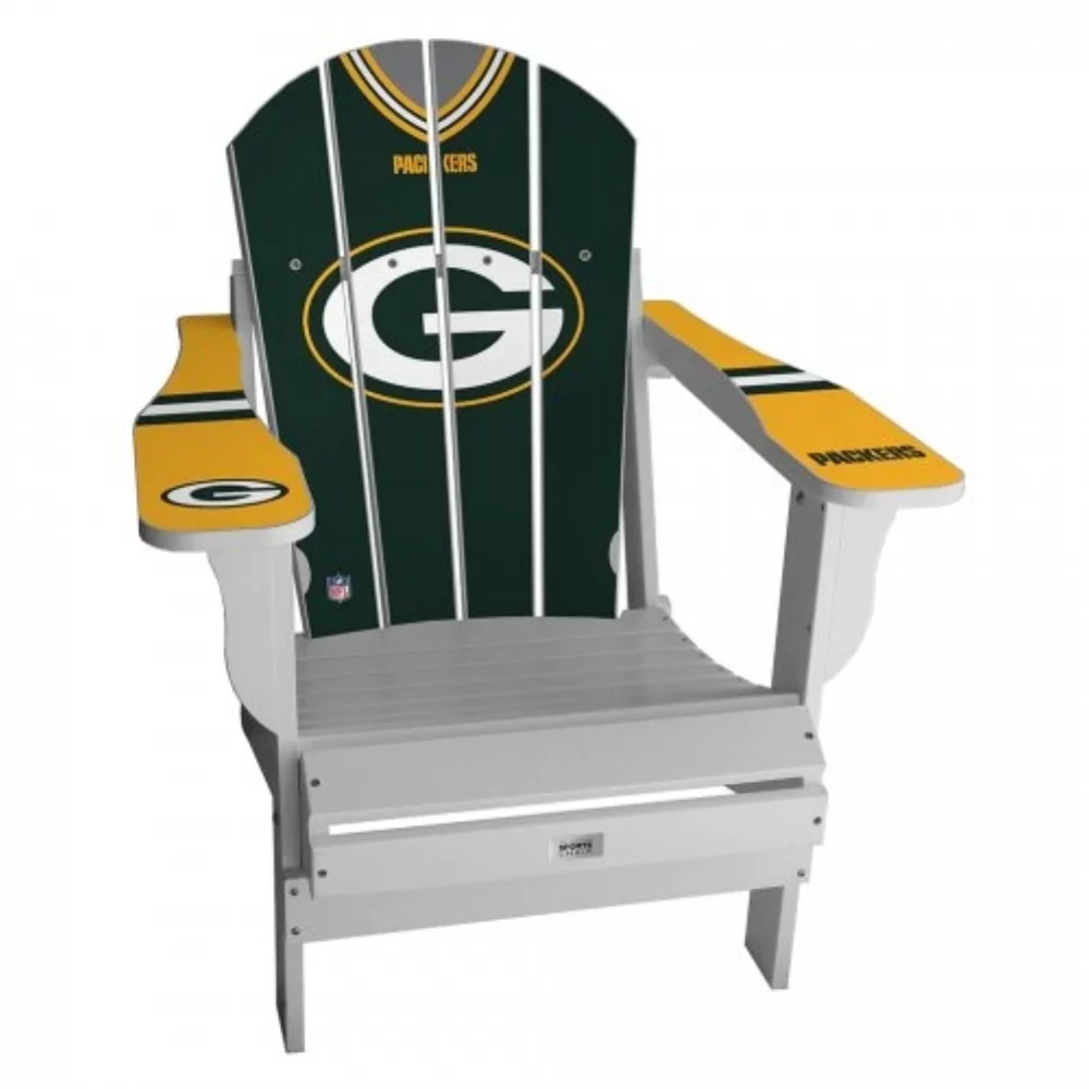 Chaise pliante en résine Adirondack avec maillot - Green Bay Packers, blanc