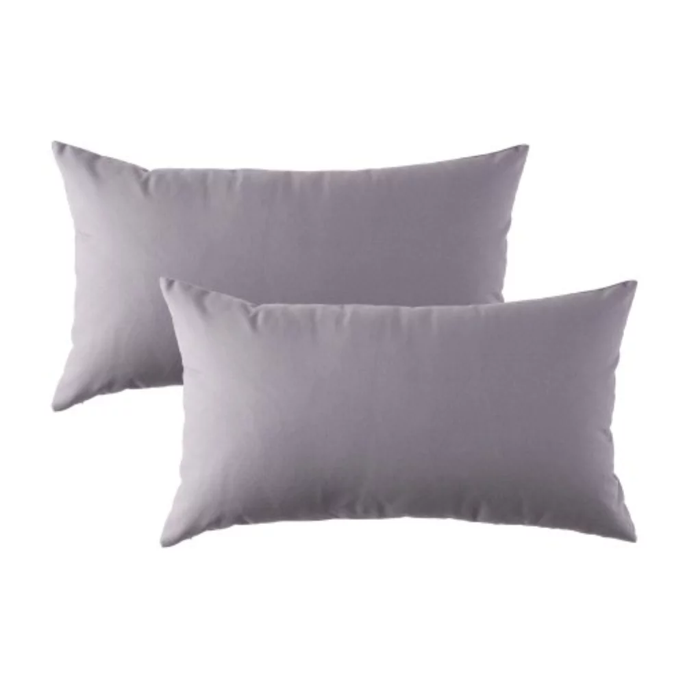 Coussin de 12 x 20 pouces - Lot de 2 - Gris