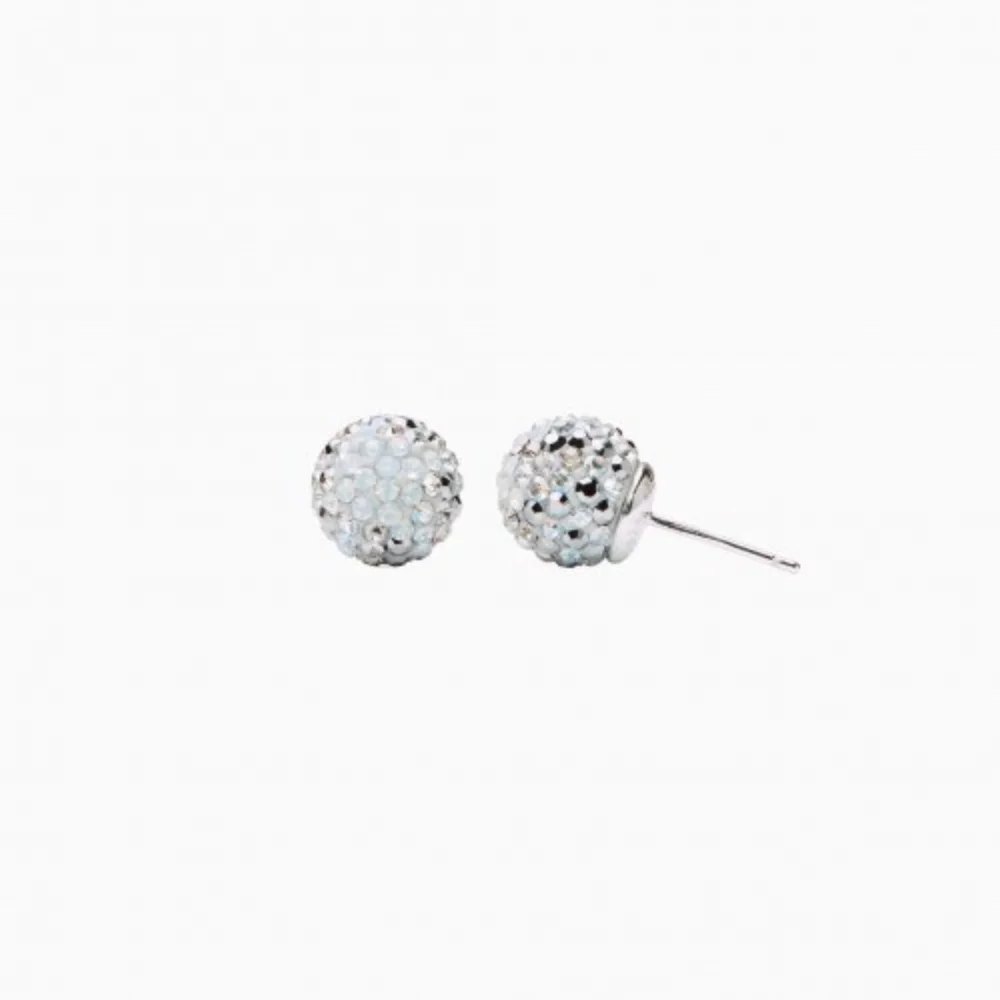Shattered Glass Sparkle Ball™ Stud Earrings - Silver