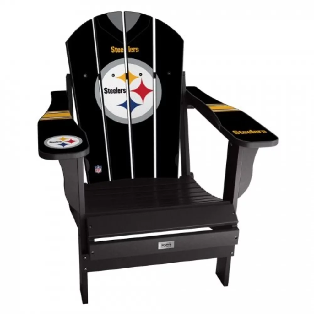 NFL Resin Folding Adirondack Jersey Chair - Pittsburgh Steelers, Black