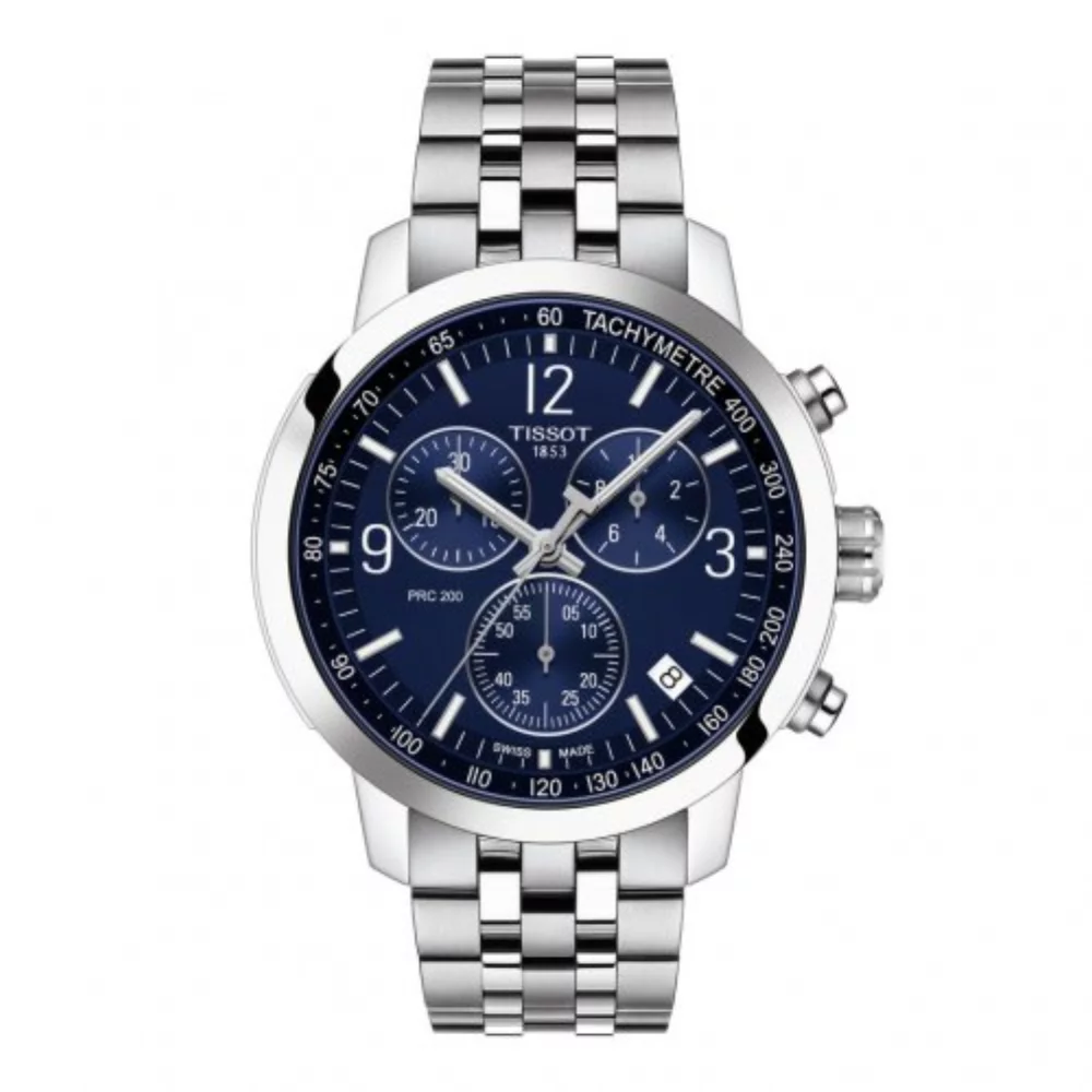 Chronographe PRC 200 - Acier inoxydable, bleu, gris