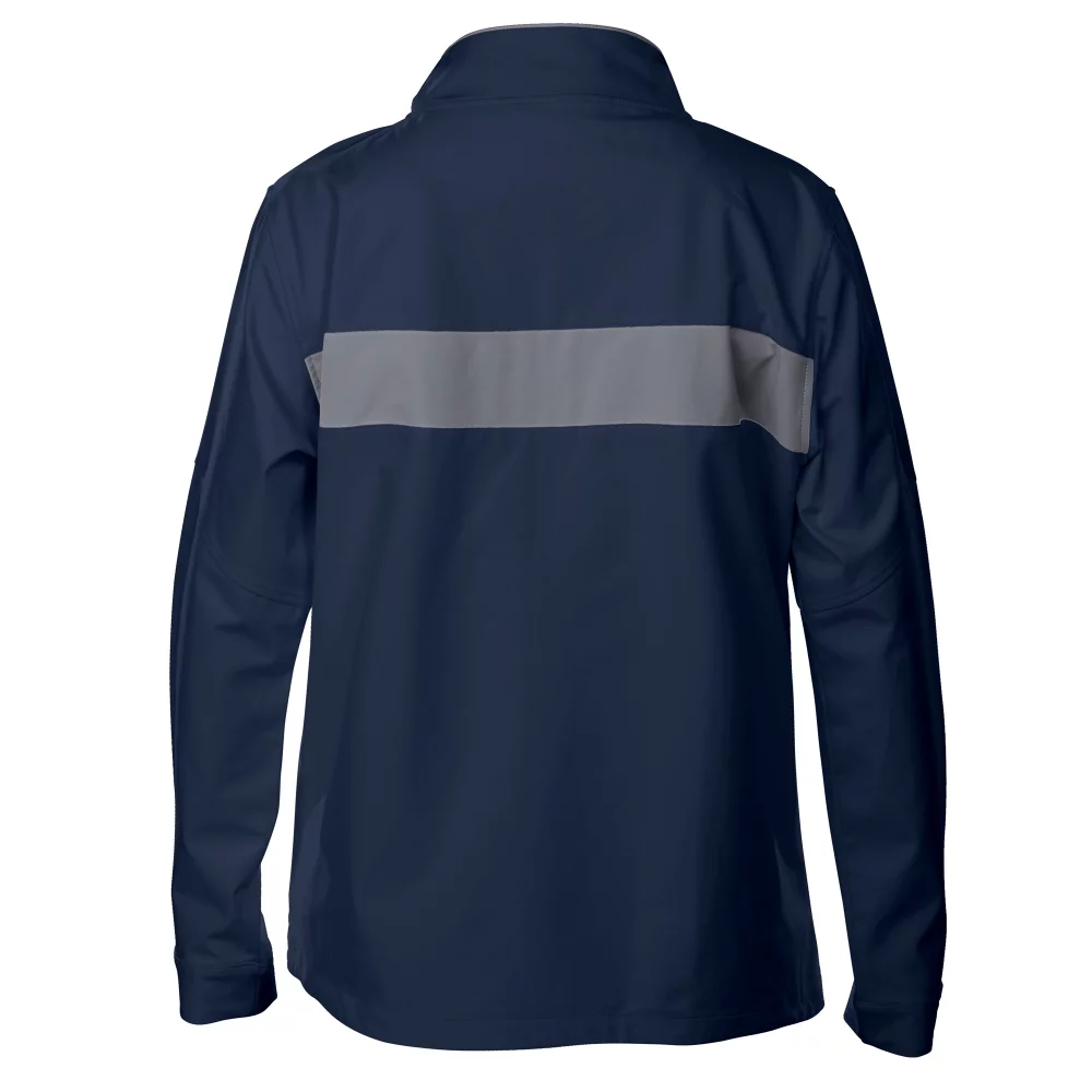 Veste légère pour homme avec doublure en maille thermocollée et panneau arrière contrastant en couleur.