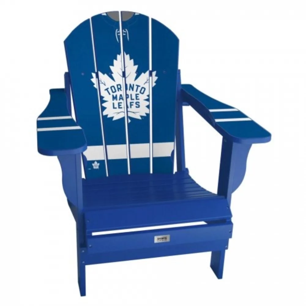 Chaise pliante en résine Adirondack avec logo de l'équipe de hockey NHL - Toronto Maple Leafs, bleu