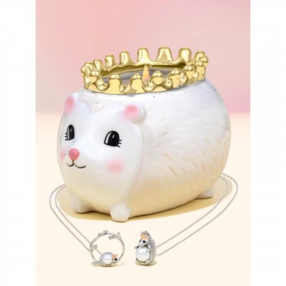 Reine des hérissons Bougie - Collection de colliers - Blanc
