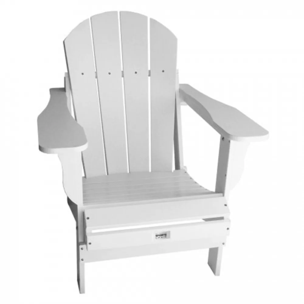 Chaise Adirondack pliante en résine pour adulte - Blanc