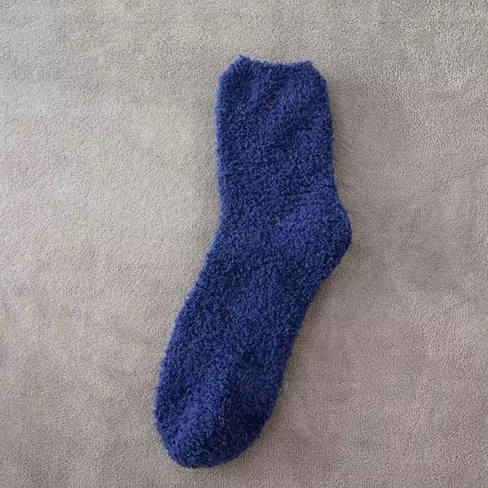 Bamtton™ Custom embroidery or heat transfer Logo Unisex Logo Soft Cozy Fuzzy Socks