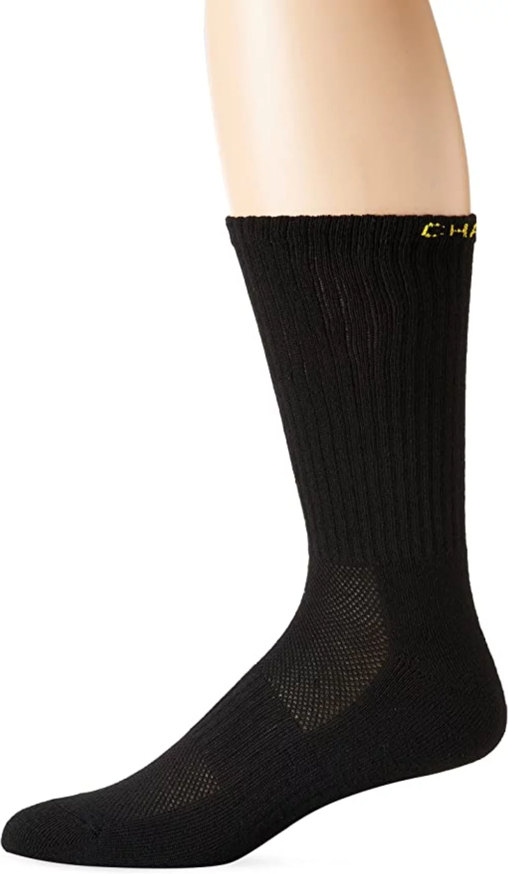 Premium Bamboo Knit Jacquard Design Athletic Crew Socks