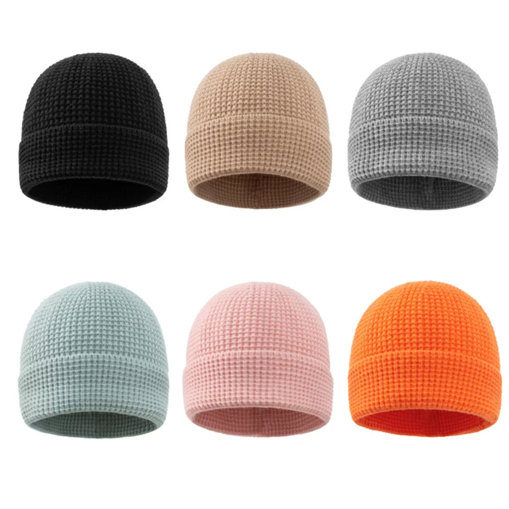 Bonnet en tricot gaufre