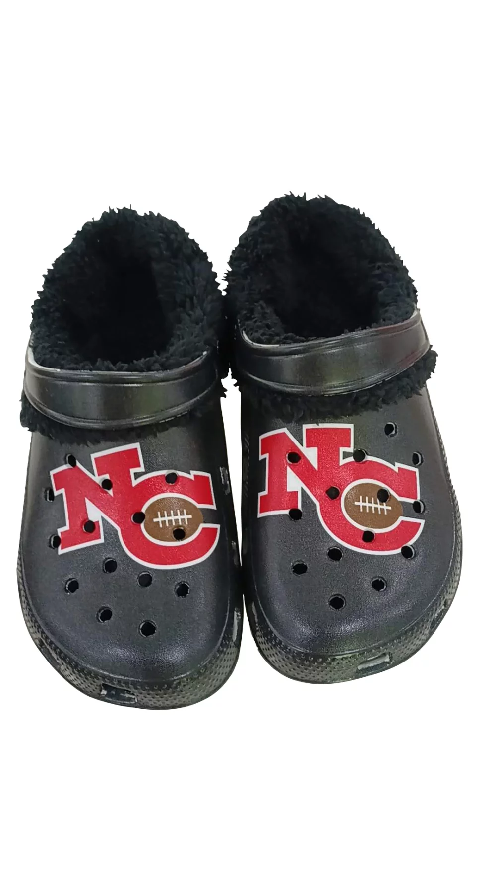 Full color Imprint Adults Custom Clogs with Fur