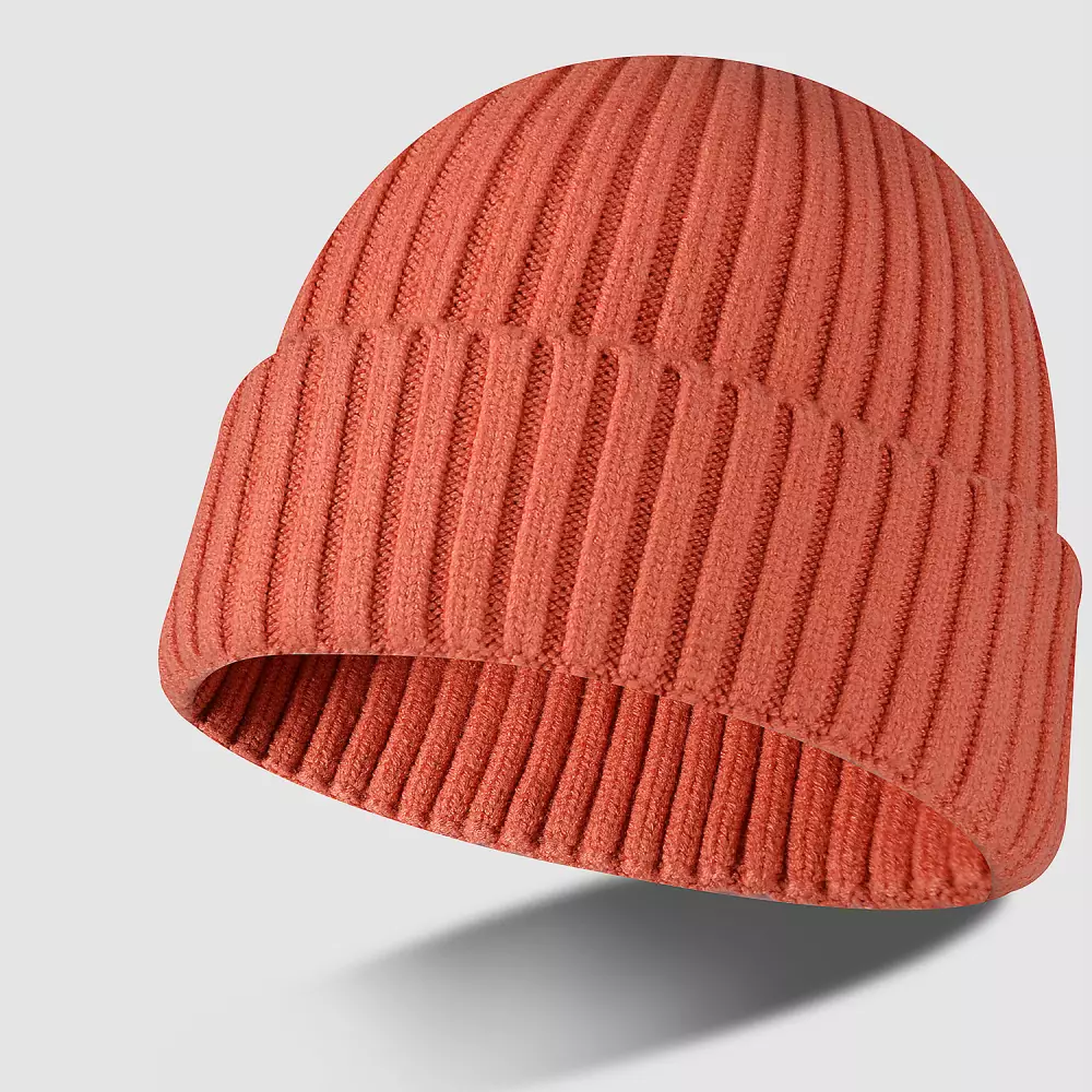Bonnet en tricot côtelé épais brodé sur mesure