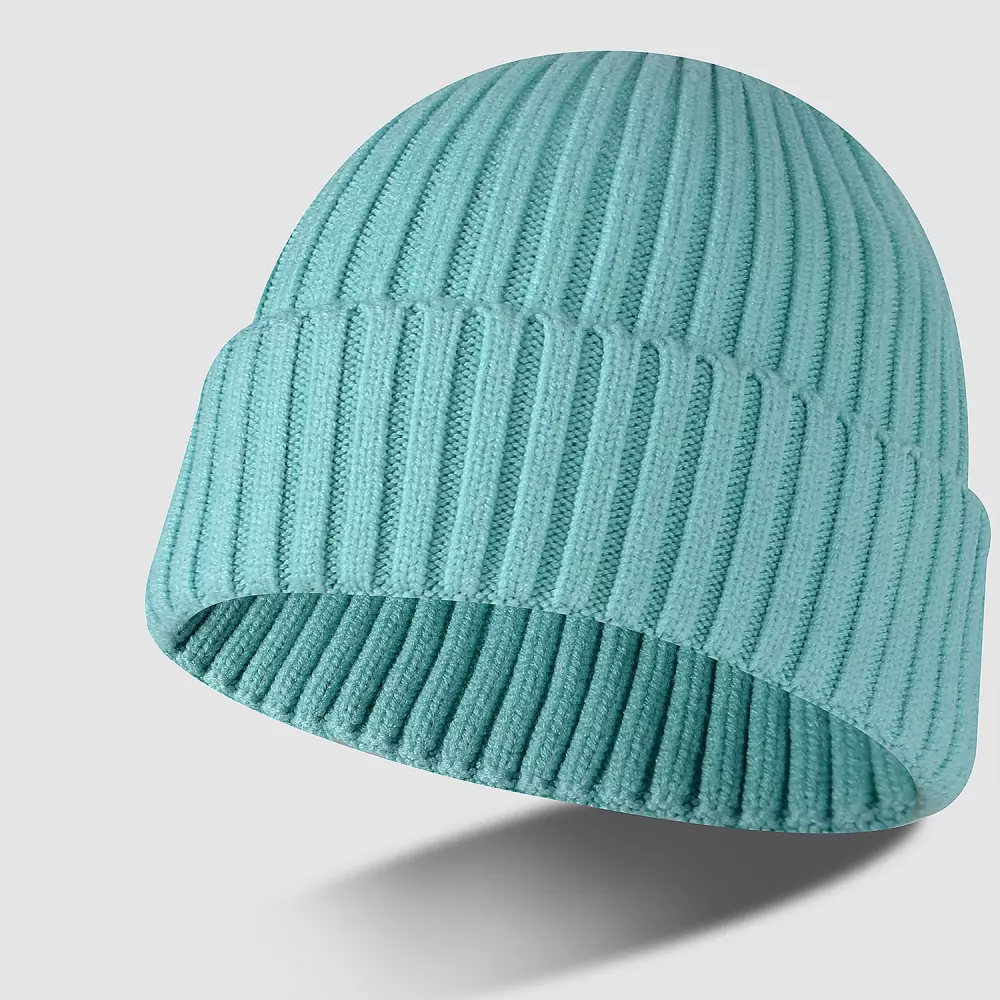 Bonnet en tricot côtelé épais brodé sur mesure