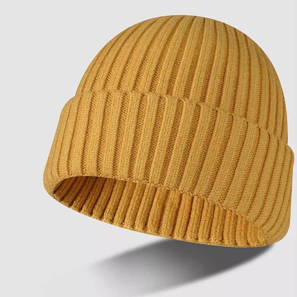 Bonnet en tricot côtelé épais brodé sur mesure