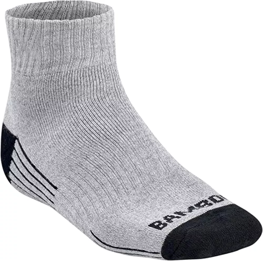 Premium Bamboo Knit Jacquard Athletic Quarter/Ankle Socks