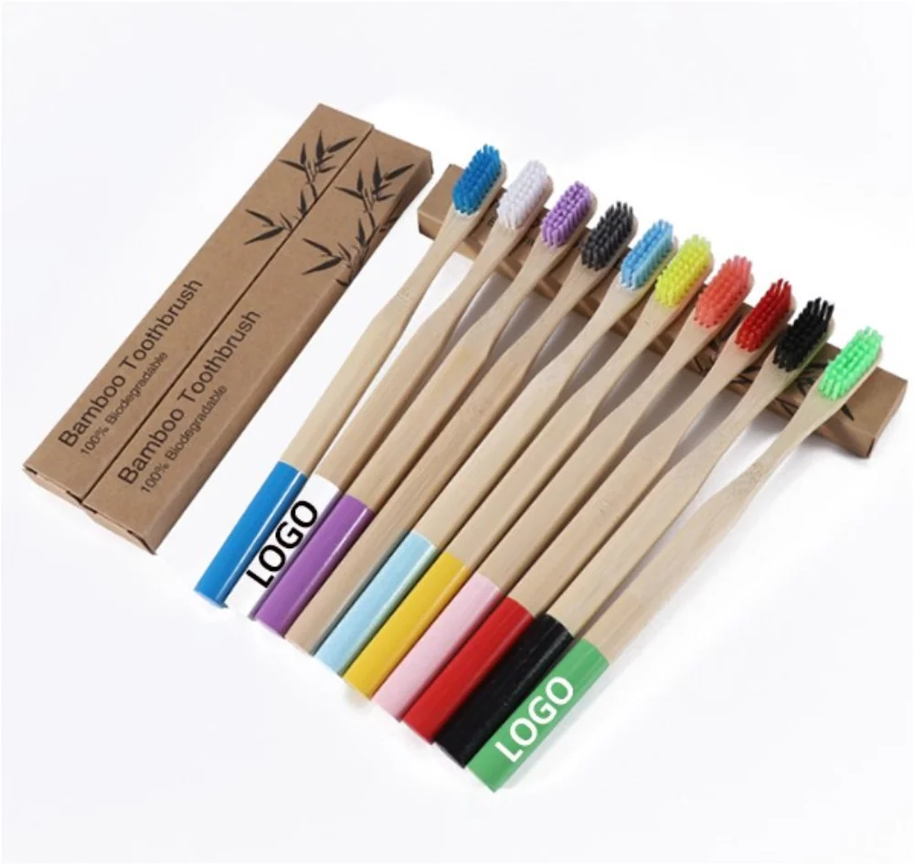 Brosse à dents en bambou biodégradable respectueuse de l'environnement