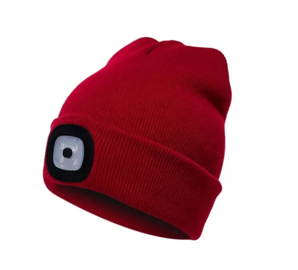 Bonnet avec lumière LED rechargeable