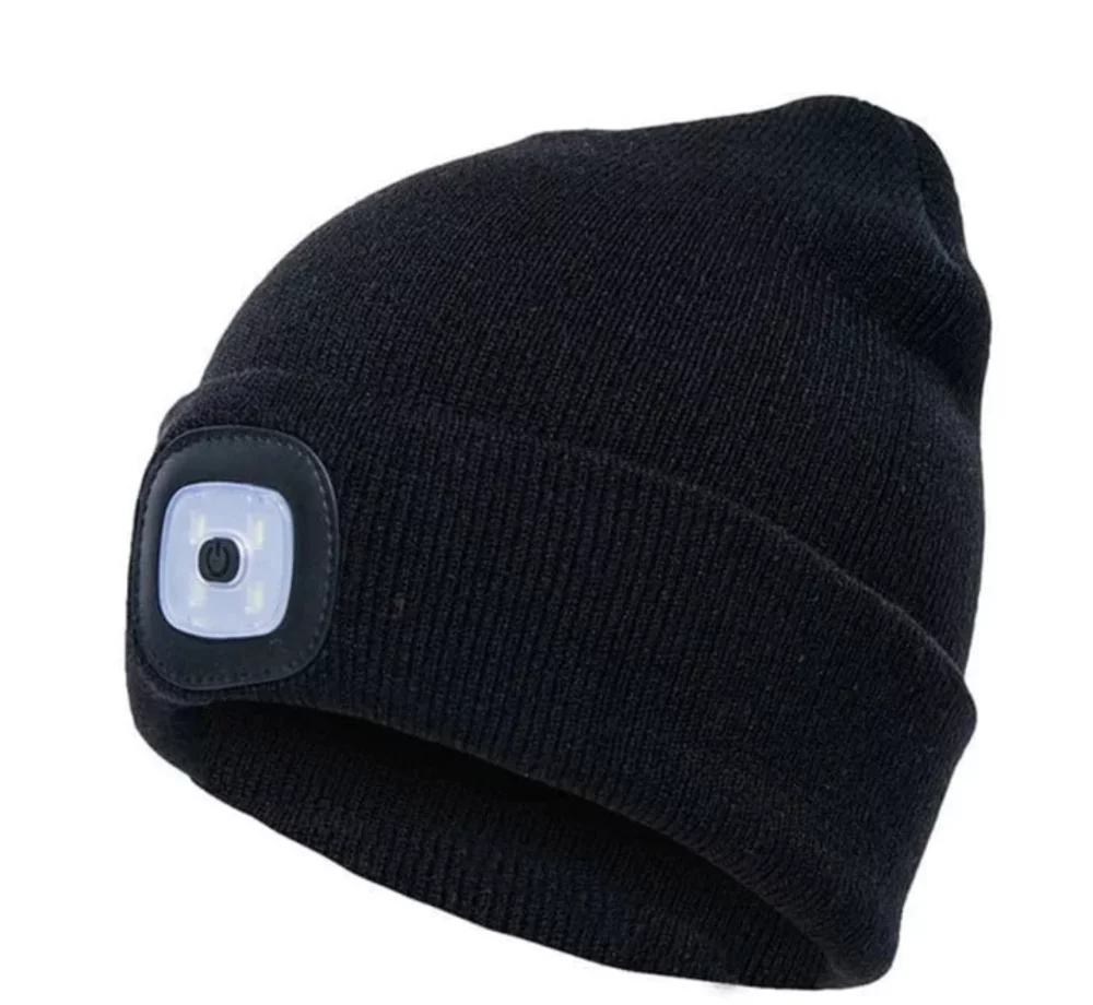 Bonnet avec lumière LED rechargeable