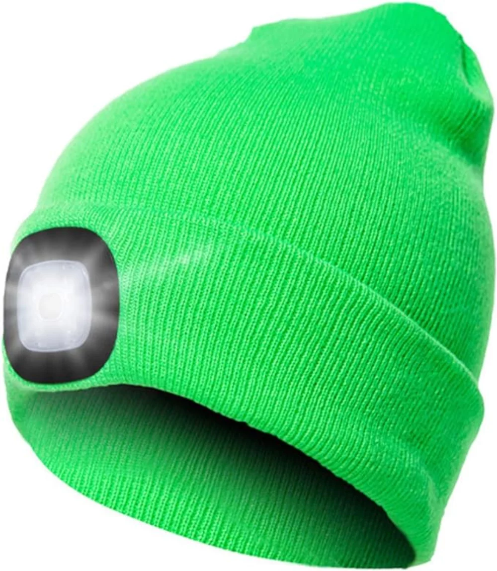 Bonnet avec lumière LED rechargeable