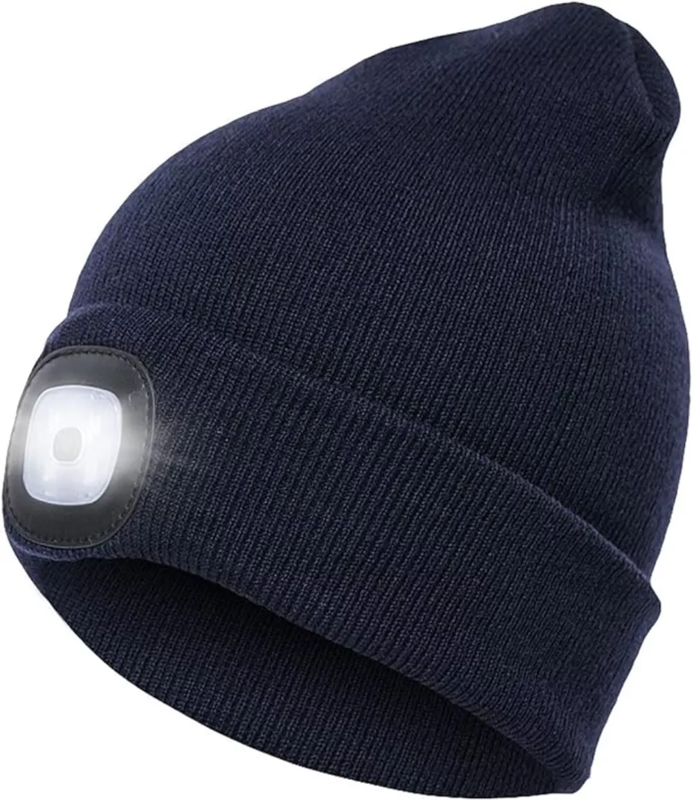 Bonnet avec lumière LED rechargeable