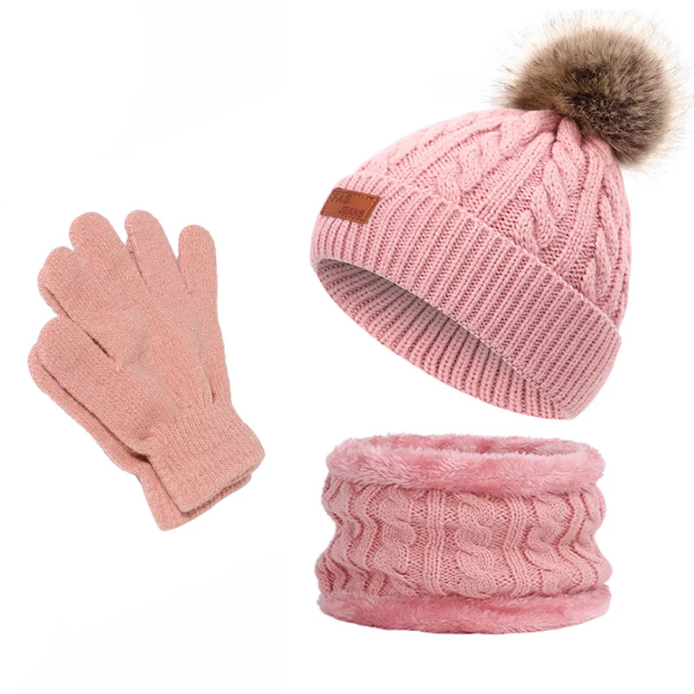 Ensemble bonnet, écharpe et gants d'hiver pour enfants