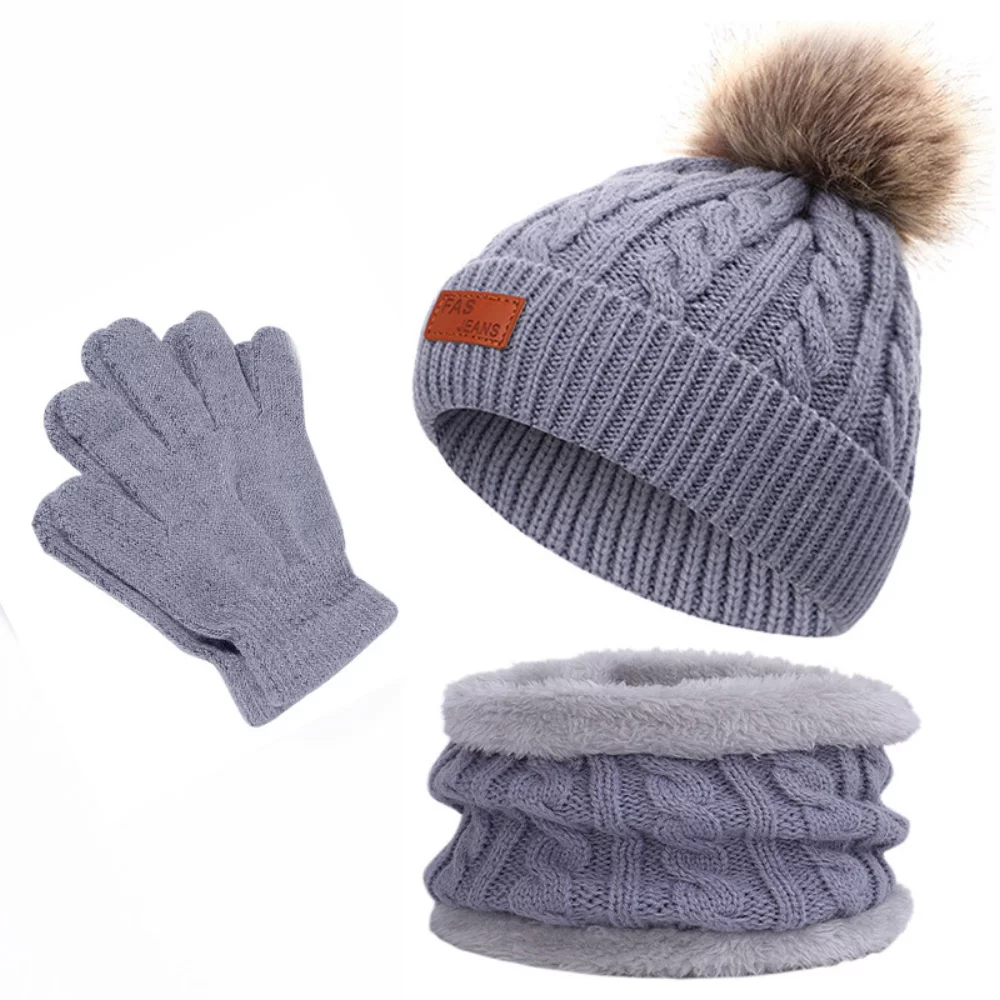Ensemble bonnet, écharpe et gants d'hiver pour enfants
