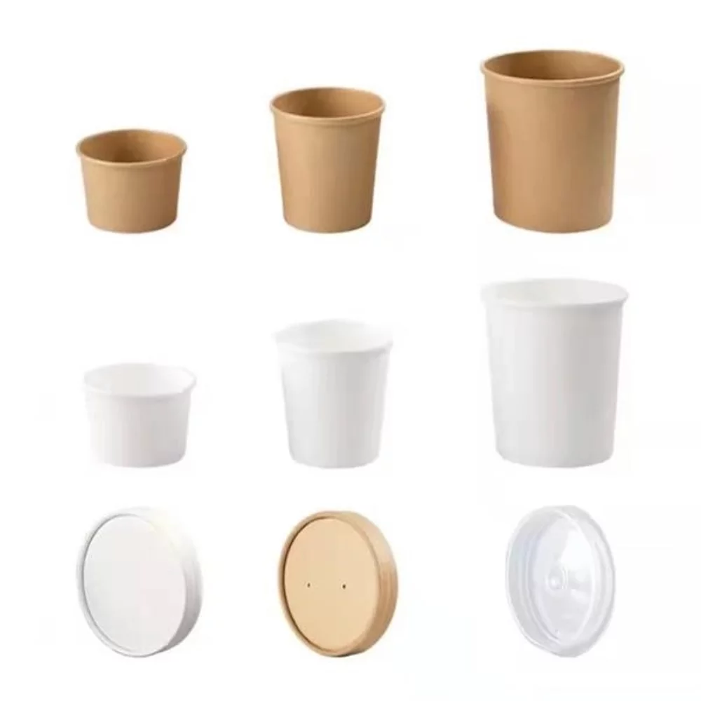 16OZ Kraft soup cup with lid