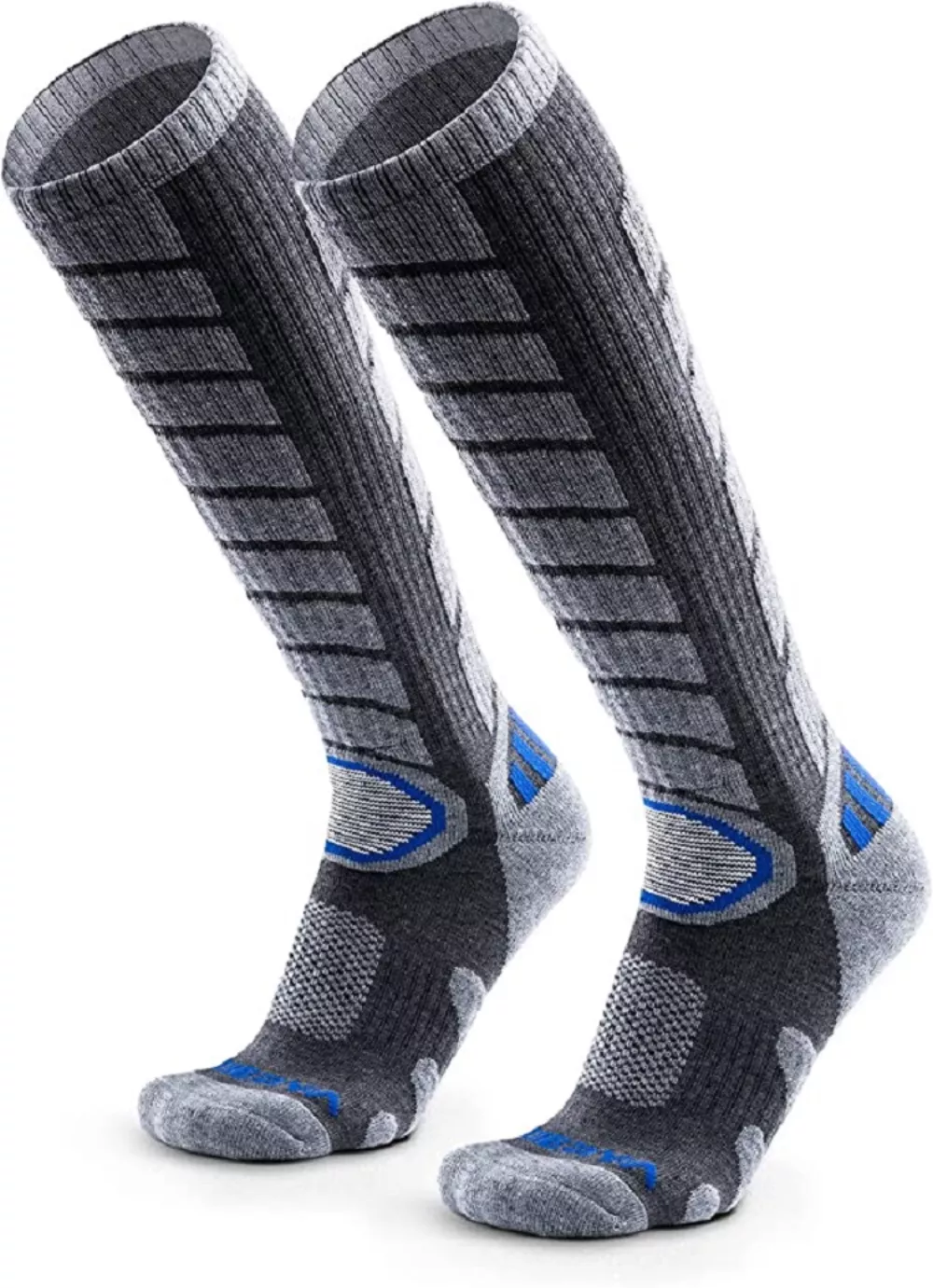 Premium Bamboo Knit Jacquard Athletic Knee High Ski/Snowboard Socks With Full Cushion