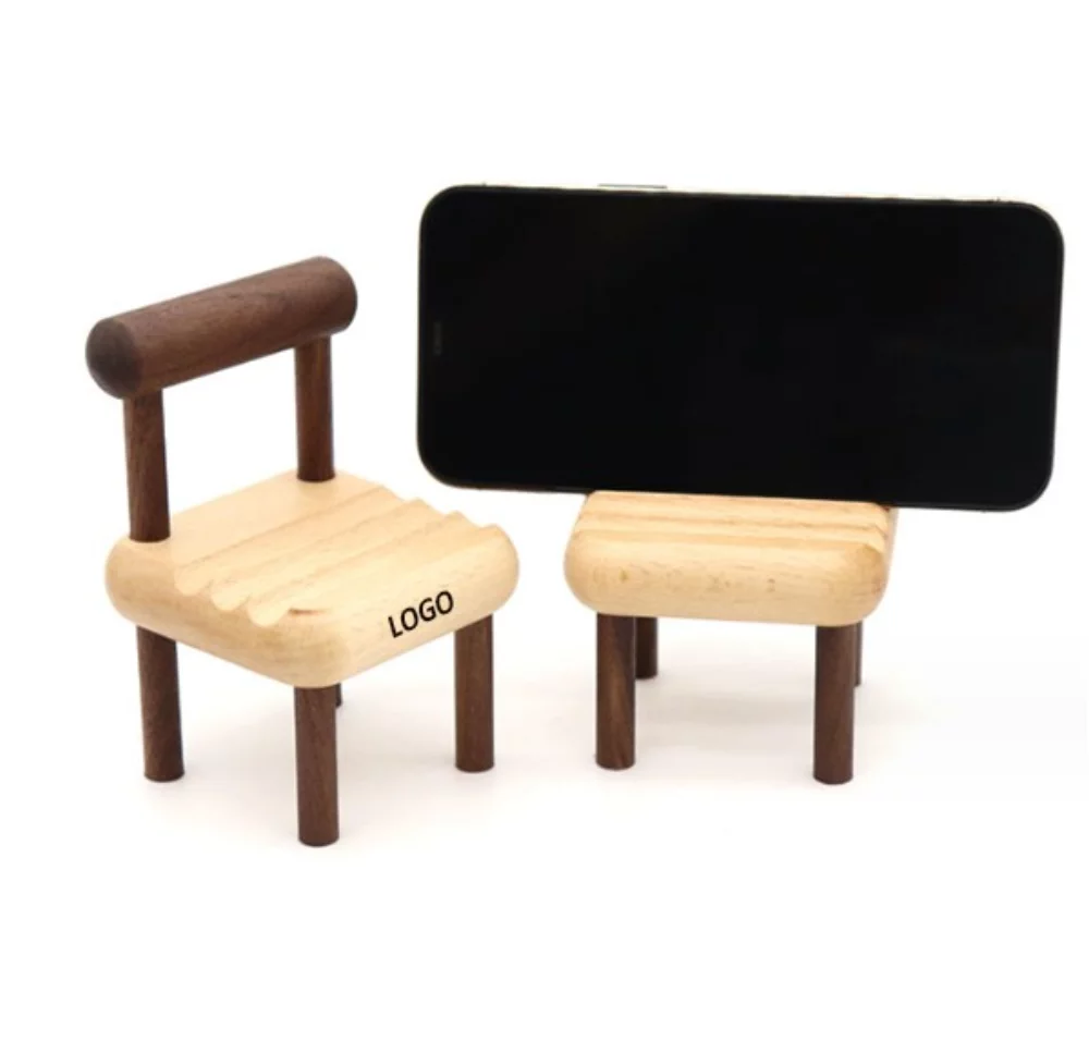 Support de téléphone portable créatif en bois
