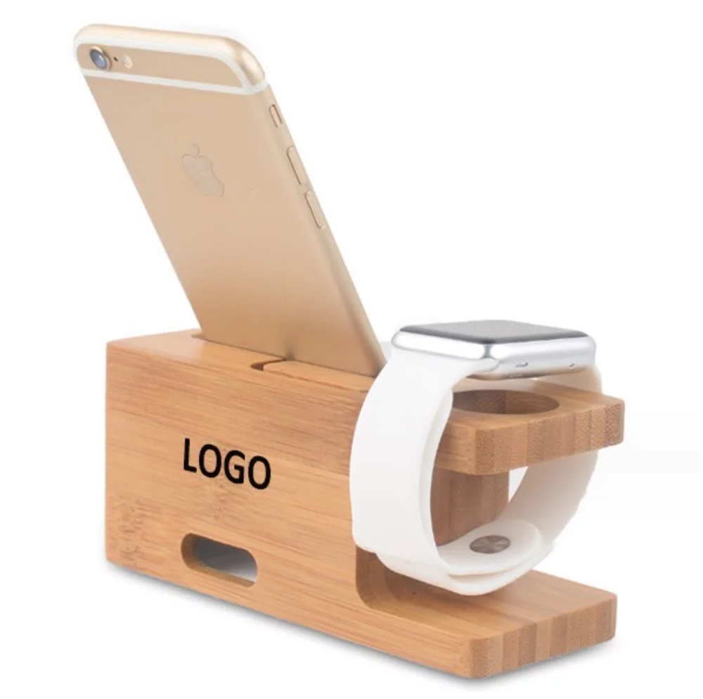 Bamboo Creative Phone Charging Holder For Watch