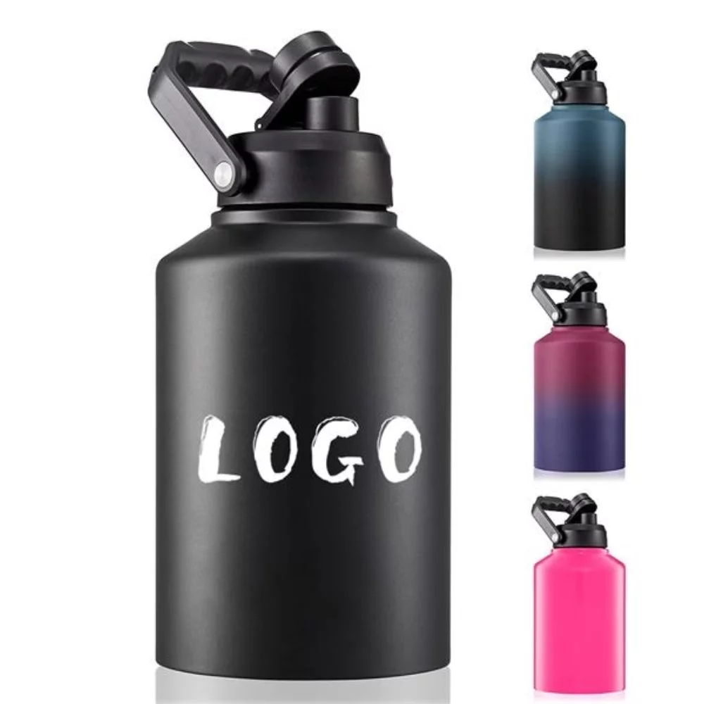 Bouteille d'eau de sport de 128 oz/64 oz avec poignée