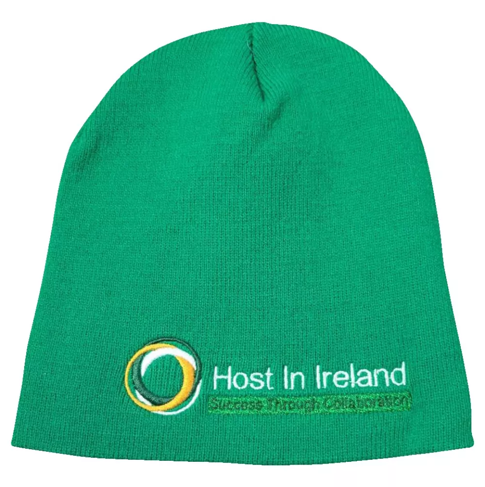 Bonnet tricoté uni avec broderie personnalisée sans revers