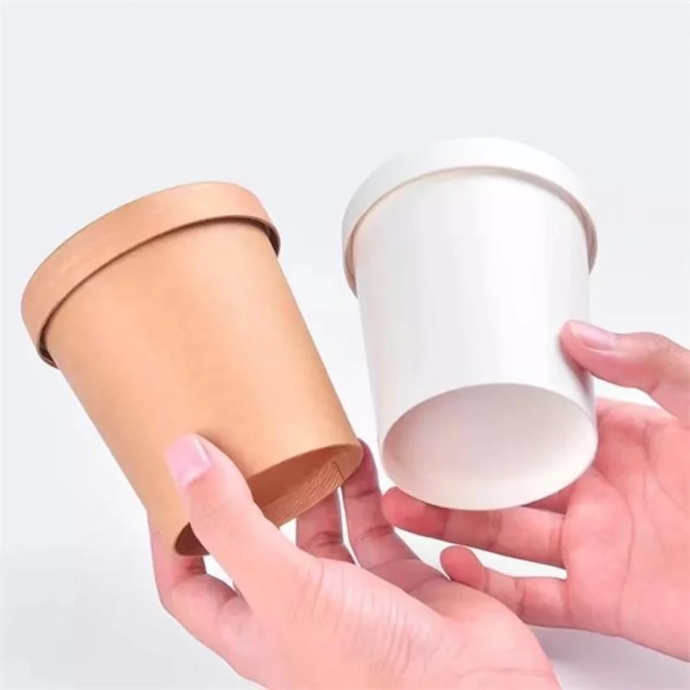 12OZ Kraft soup cup with lid