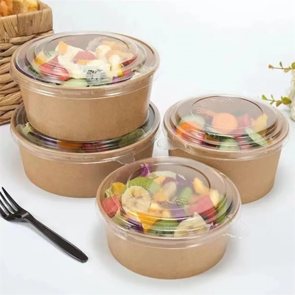 26OZ Kraft soup cup with lid