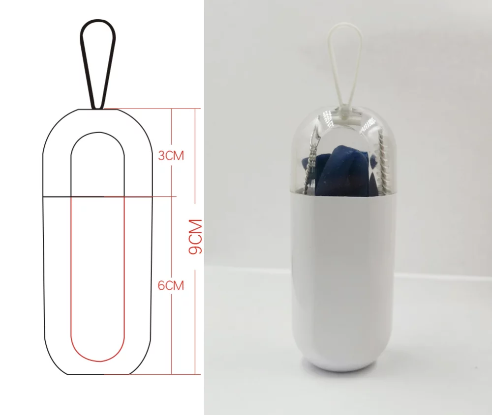 Collapsible Silicone Straws Kit