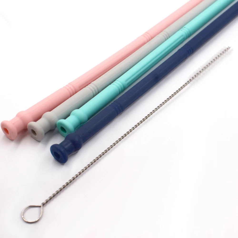 Collapsible Silicone Straws Kit