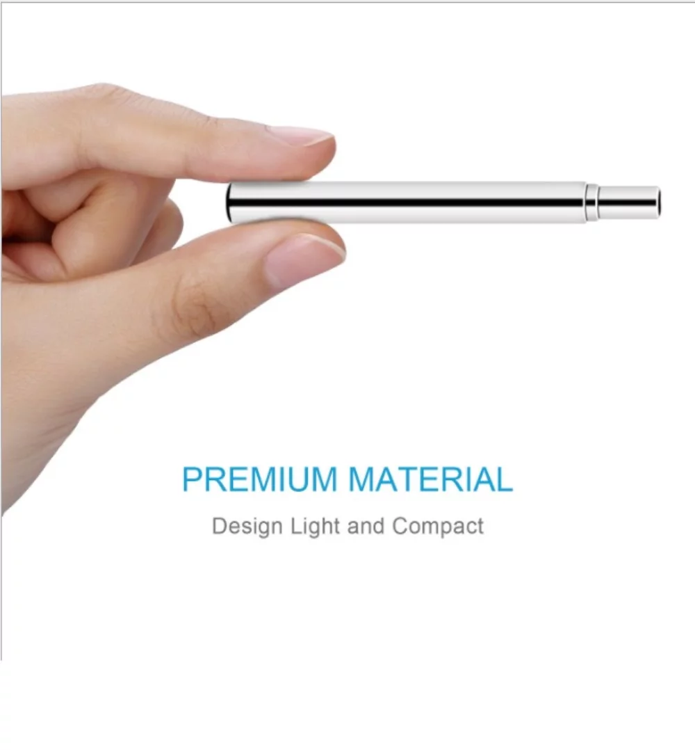 Pailles rétractables en acier inoxydable argenté
